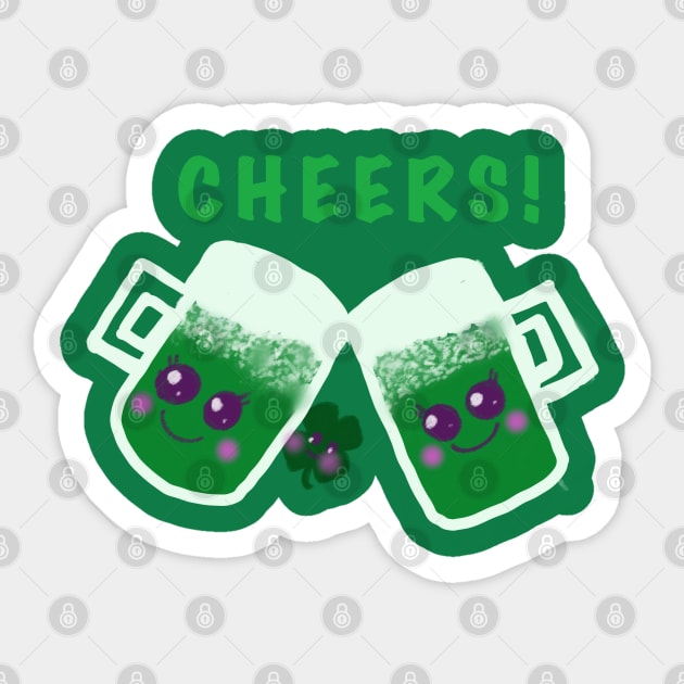 Cheers Sticker by Kristonya Art